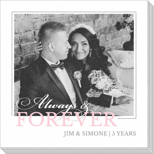 Always & Forever Frame Photo Napkins